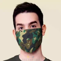 DVOSLOJNA pralna maska CAMOUFLAGE-zelena