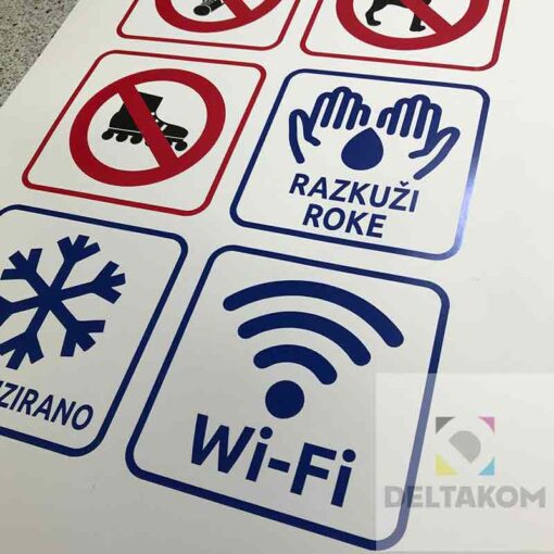 PVC NALEPKE PRAVOKOTNE POLJUBNA VELIKOST