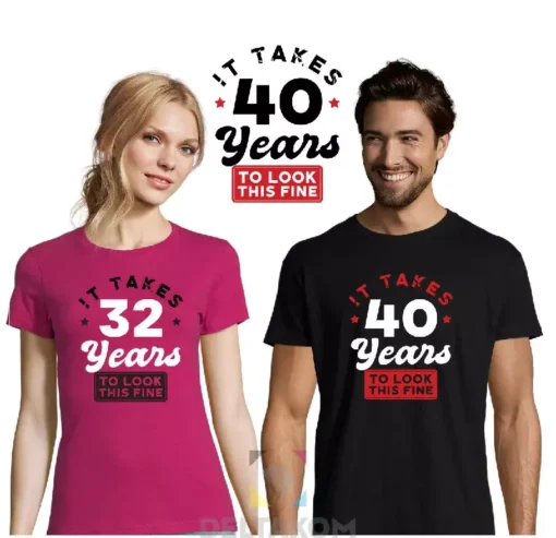 MAJICA ROJSTNI DAN "It takes years" moška/ženska
