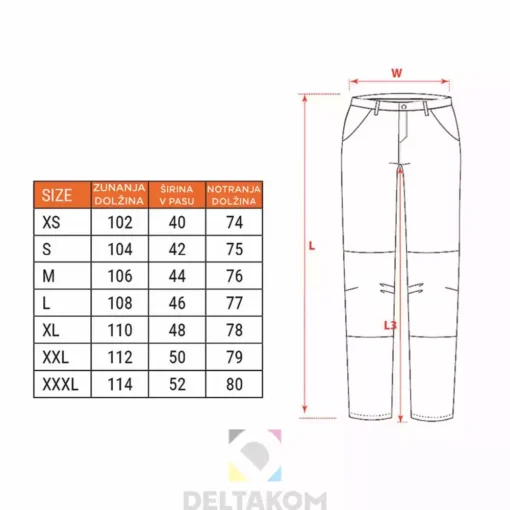 Delovne hlače NEO PREMIUM raztegljive - slika 2