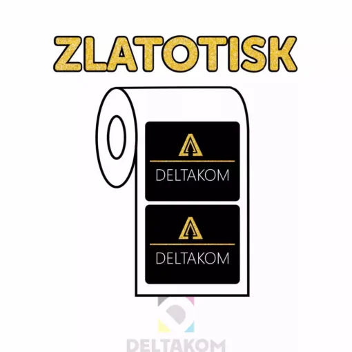 ETIKETE NA ROLI ZLATOTISK