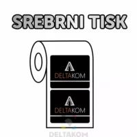 Etitkete na roli srebrna Folija