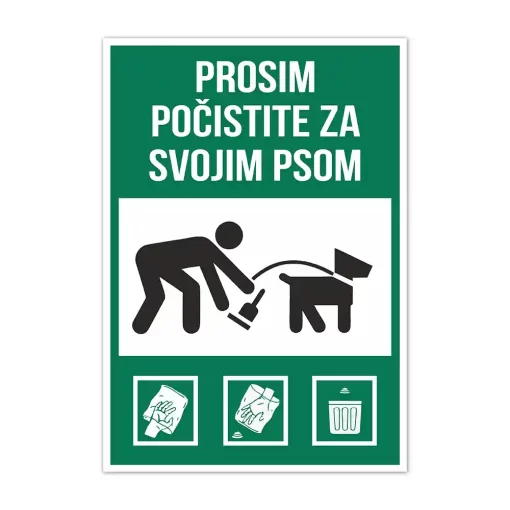 Tablica POČISTITE ZA PSOM